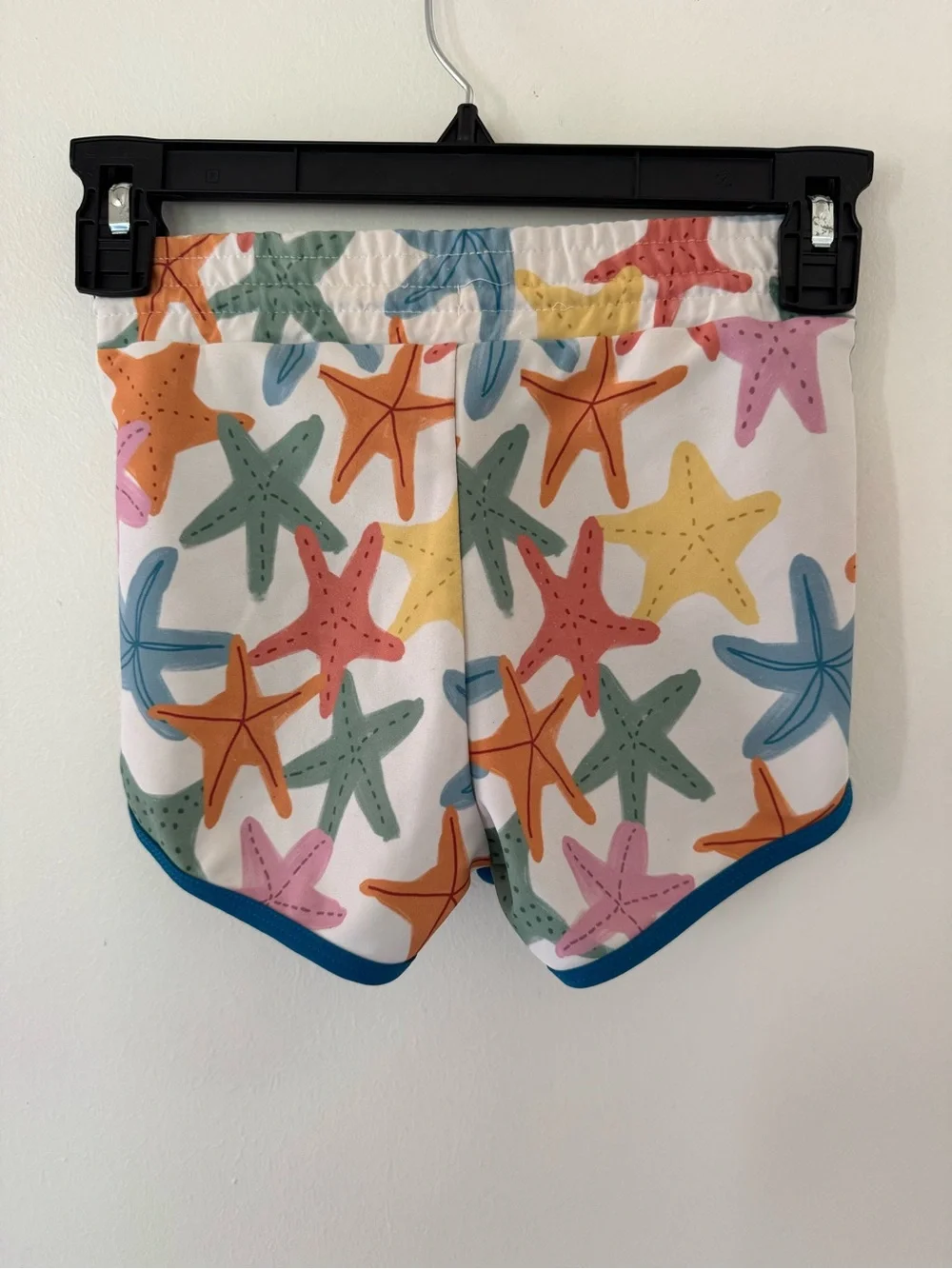 Pearl Street Swim Starfish Print Women's Swim Shorts - White Multicolor